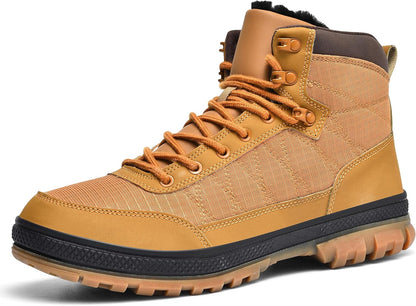 Brauner Herren-Wanderschuh, wasserdicht, rutschfest, Outdoor-Stiefel, Leder, Schnürung.