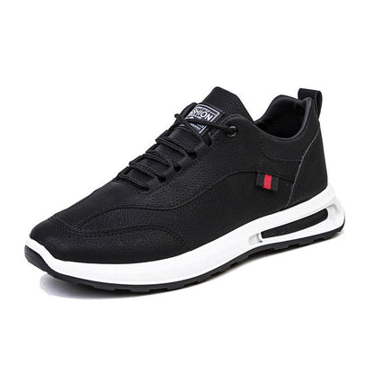 Schwarze Herren-Sneaker, atmungsaktiv, rutschfest, Freizeitschuhe, 2023 Trend.