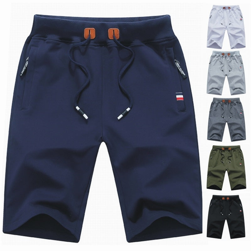 Herren-Shorts, dunkelblau, Kordelzug, Taschen, sportlich, Baumwolle, verschiedene Farben.