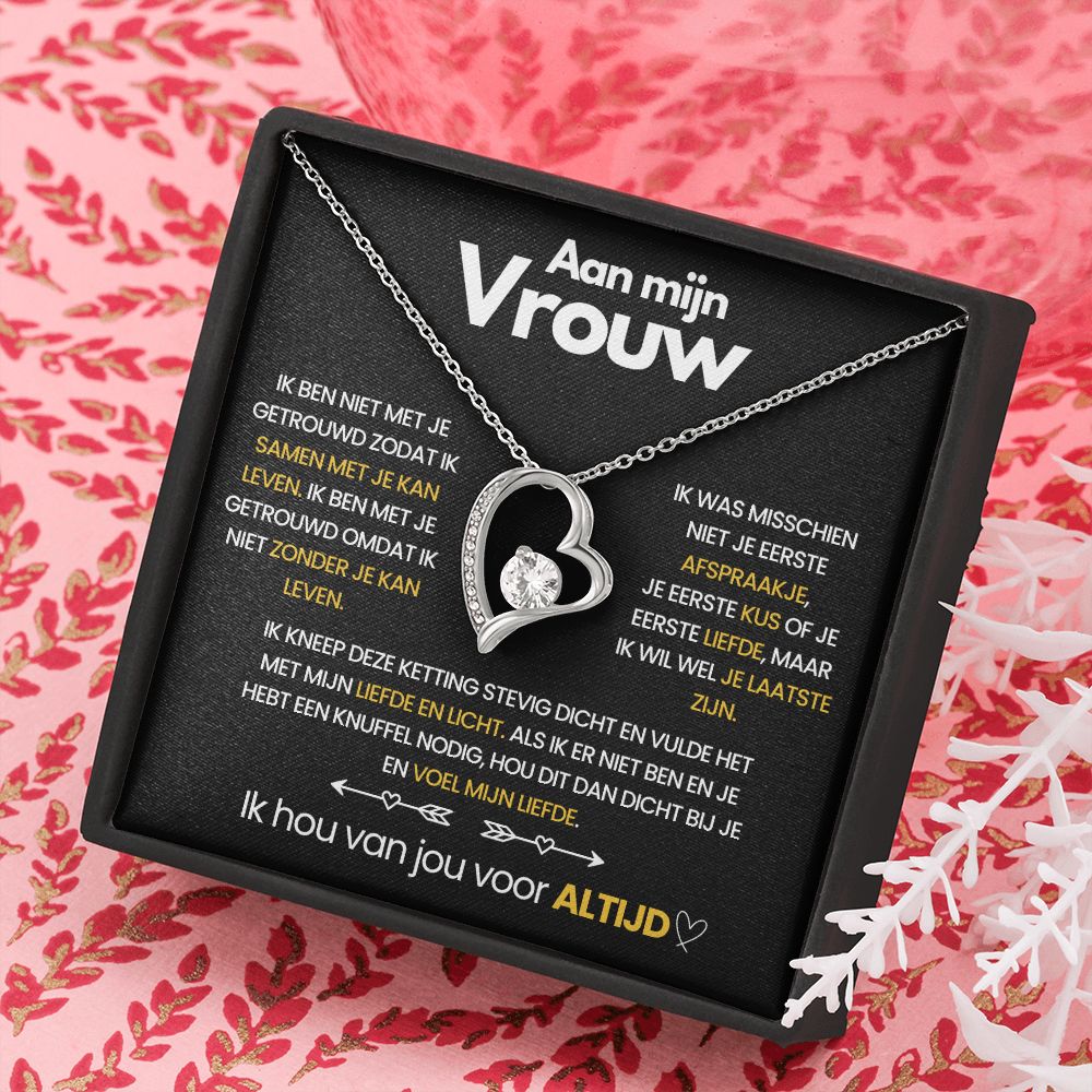 Herzkette mit Zirkonia in Geschenkbox, Silber, romantisches Geschenk für Frauen, Liebe, Hochzeit.