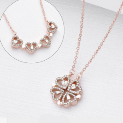 Roségold-Halskette mit Herzanhänger, Damen-Schmuck, elegantes Design, Geschenkidee.