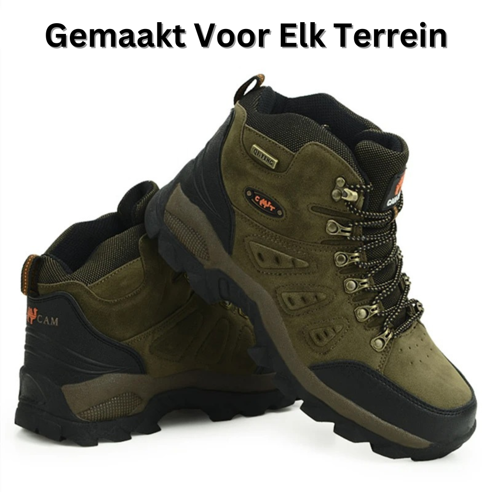 Wanderschuhe Herren, wasserdicht, olivgrün, robust, Outdoor, rutschfeste Sohle, Trekking.