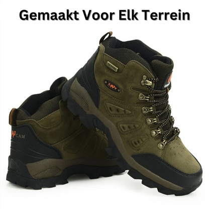 Wanderschuhe Herren, wasserdicht, olivgrün, robust, Outdoor, rutschfeste Sohle, Trekking.