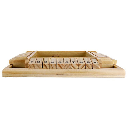 Holzspielzeug Rechenspiel, Zahlen 1-10, Lernspielzeug, naturbelassenes Holz, pädagogisch wertvoll.