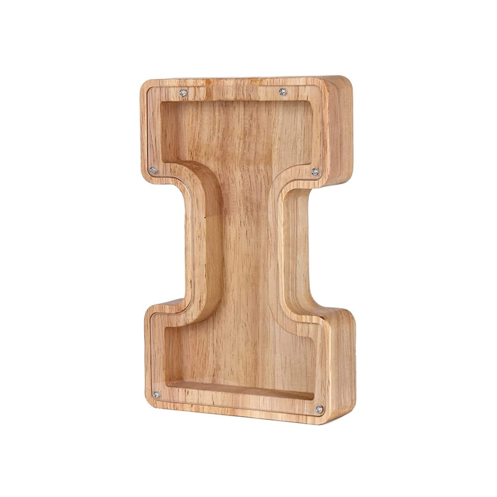 Holzbuchstabe I, natur, dekorativ, Wandmontage, DIY-Projekte, rustikales Design