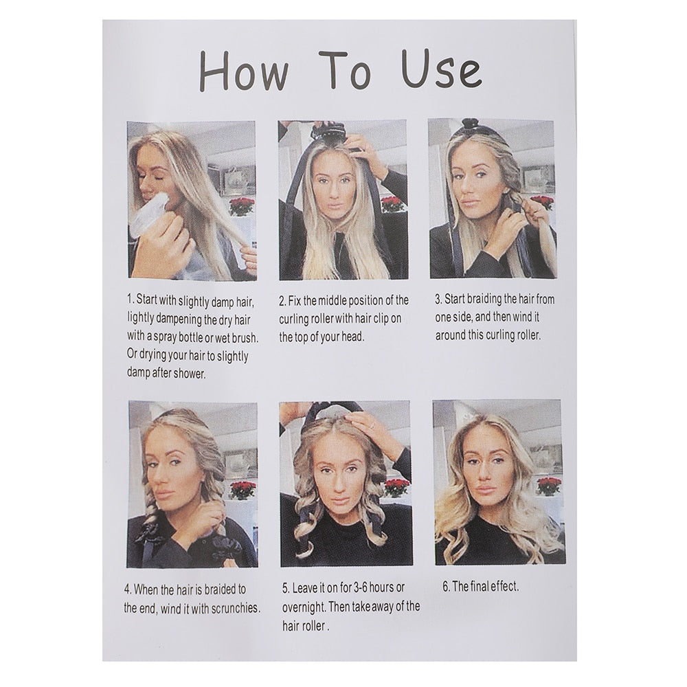 Anleitung zur Verwendung eines Haarrollers, Schritt-für-Schritt-Bilder, blonde Frau, Lockenstyling.