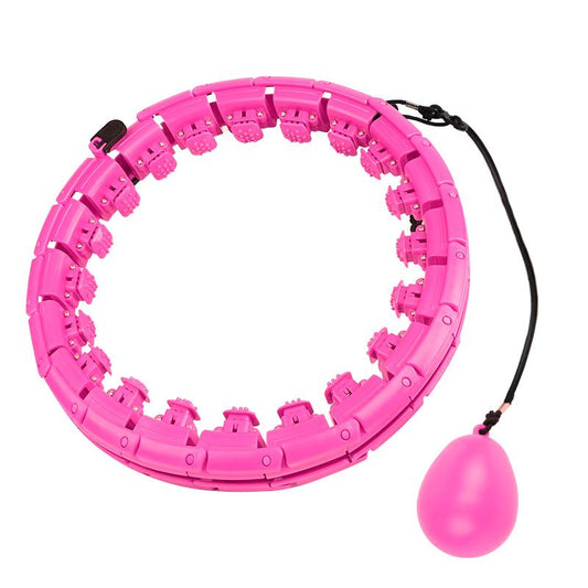Rosa Fitness-Hoop-Reifen, verstellbar, Massagefunktion, für effektives Training.