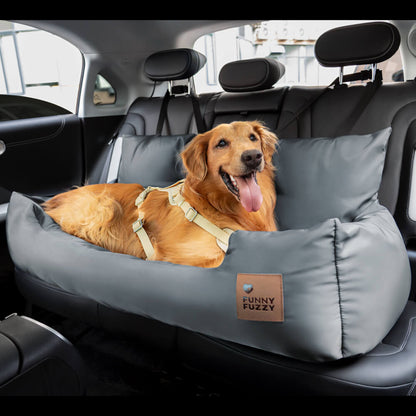 Hundebett Autositz, super wasserdicht, anthrazitgrau, für Haustiere, bequem, langlebig.