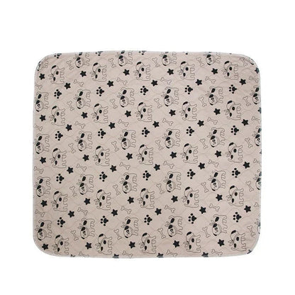 Beige Babydecke mit niedlichem Hundemuster, Baumwolle, weich, quadratisch, für Neugeborene.