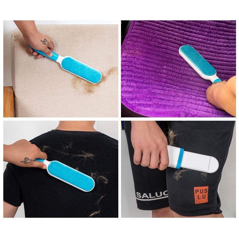 Haarentferner Bürste für Haustiere, blau, effektiv gegen Tierhaare auf Kleidung und Möbeln.
