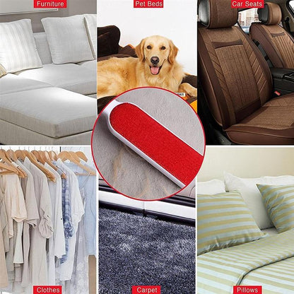 Roter Tierhaarentferner für Möbel, Autositze, Kleidung, Teppiche und Kissen.