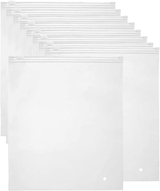 Återanvändbara frostade blixtlåspåsar – 40-pack klädförvaringspåsar med ventilationshål (Köp 1, få 1 GRATIS)