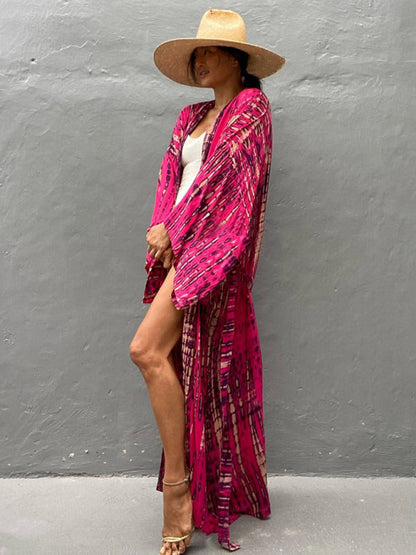 Vävt kimono med knytbälte – Leona