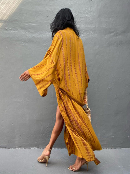 Vävt kimono med knytbälte – Leona