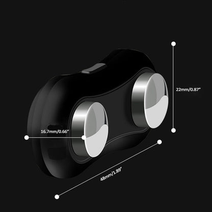 Schwarzer ergonomischer Handtrainer, doppelte Griffe, Maße: 48mm x 22mm, Fitnessgerät.