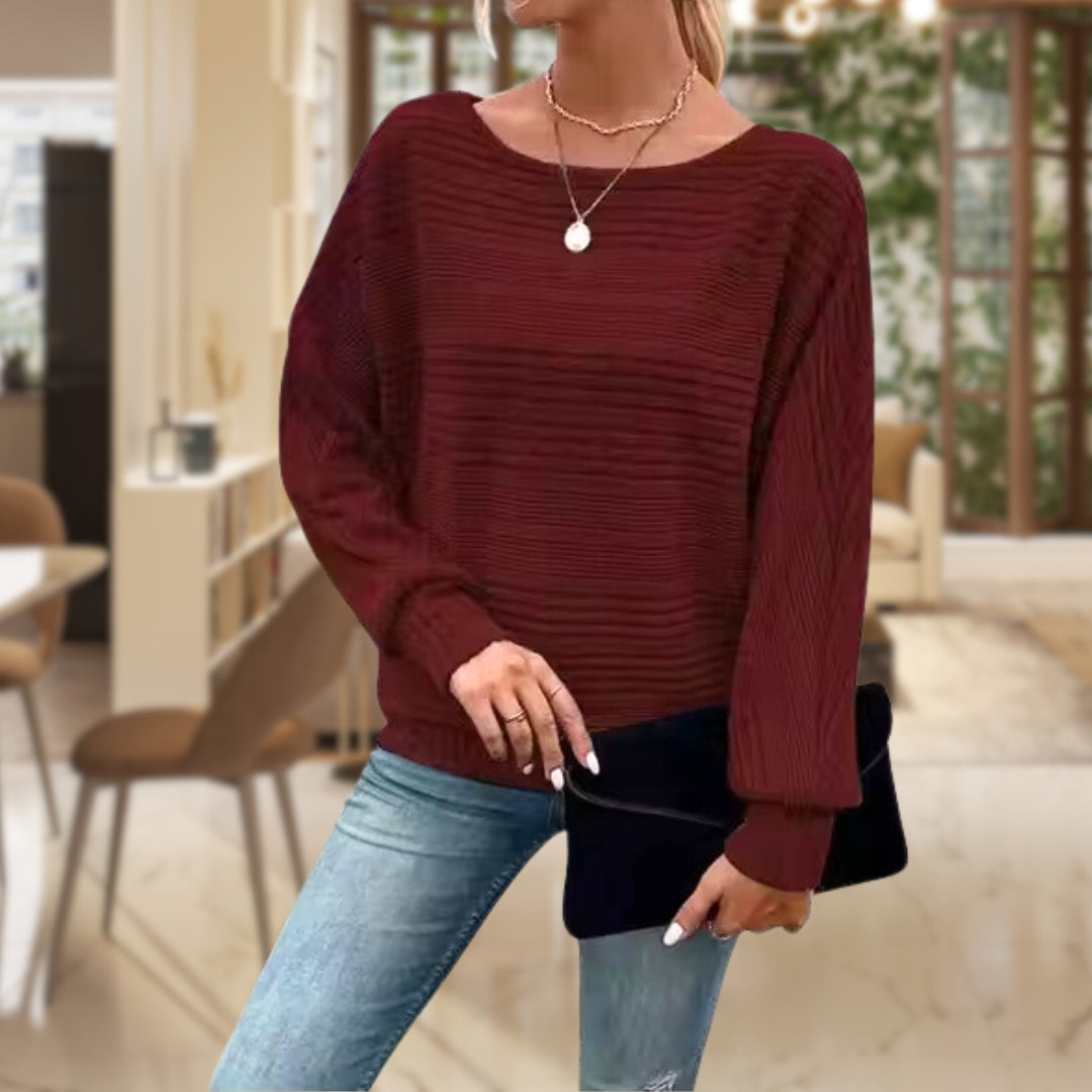 Randig damstickad tröja – Zorine