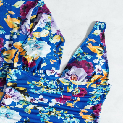 3-delad blå bikini-set med smickrande passform – Marisse