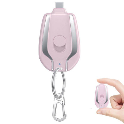 Rosa Mini-Sicherheitsalarm mit Schlüsselanhänger, tragbar, für persönliche Sicherheit.