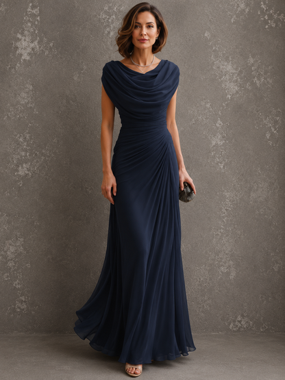 Draped Maxi Dress with Sleeveless Silhouette 4