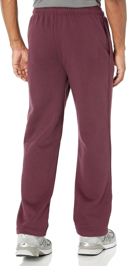 Bordeauxfarbene Jogginghose Herren, Baumwolle, bequem, elastischer Bund, Sportbekleidung.