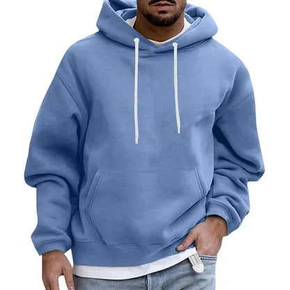 Oversized herrhoodie med känguruficka – Höstutgåvan Matteo