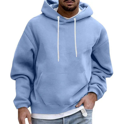 Oversized herrhoodie med känguruficka – Höstutgåvan Matteo