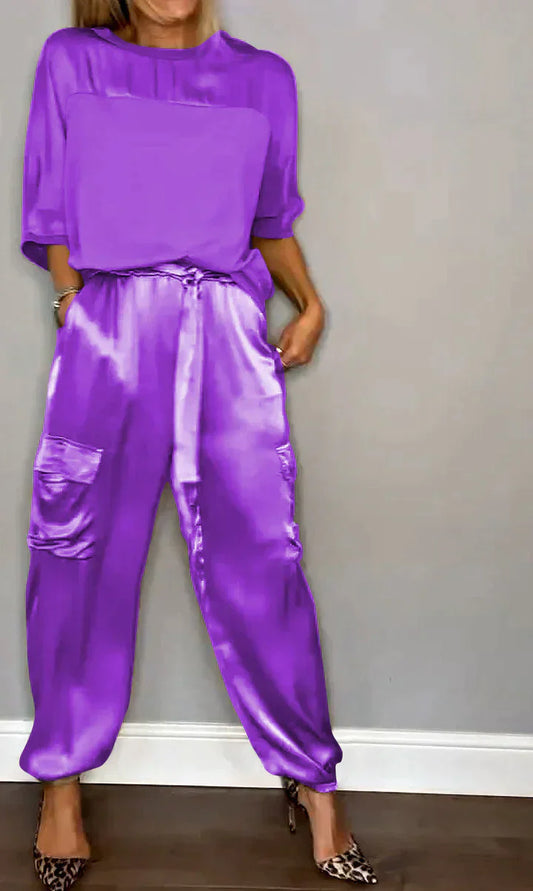 Stilfull och luftig satin jumpsuit för damer för speciella tillfällen – Yasmina