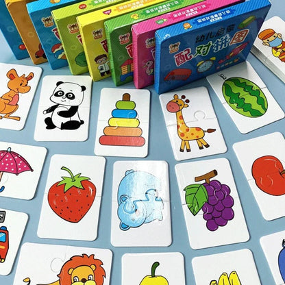 Kort-Memo-spel för barn – Främjar lekfullt minne och koncentration (1+1 Gratis)