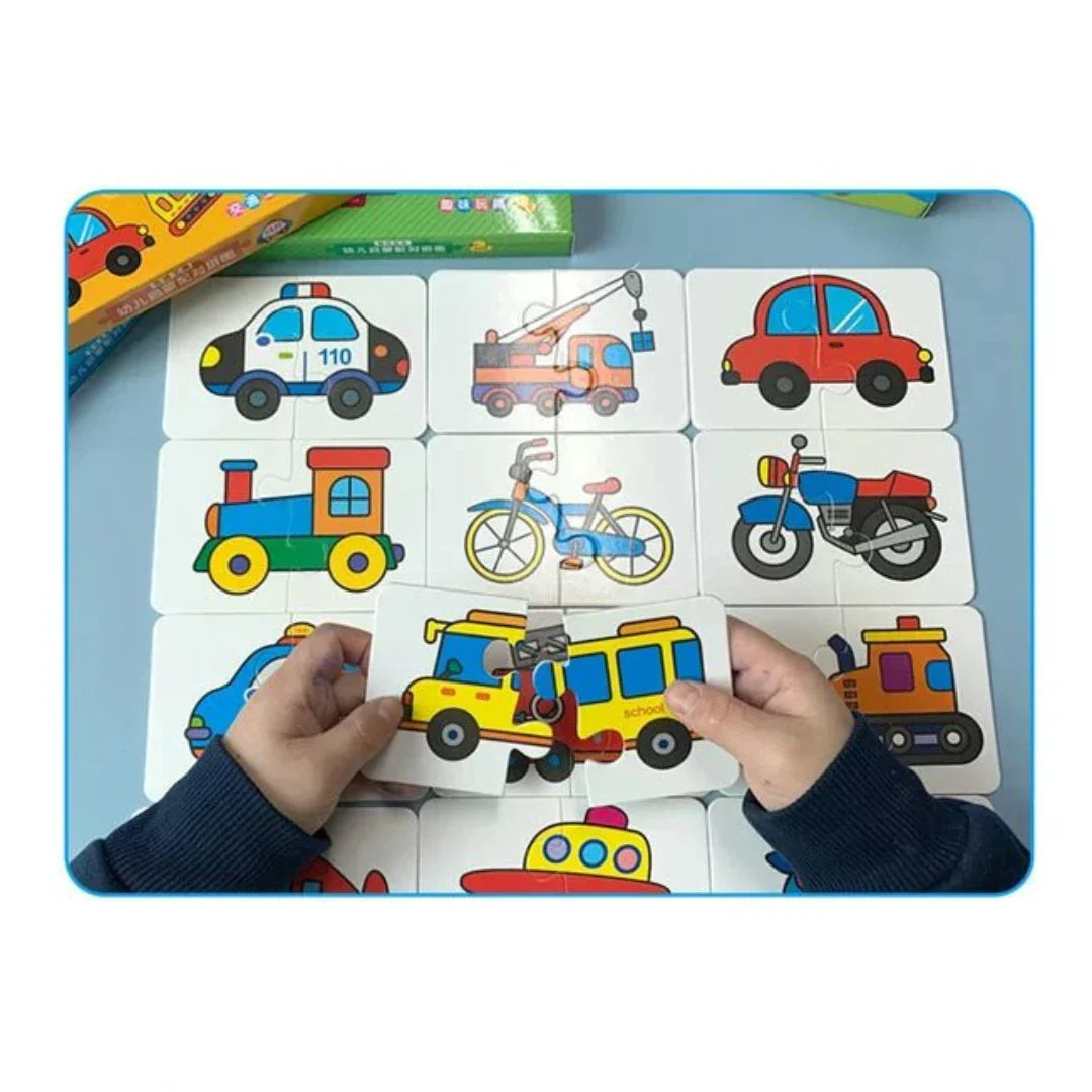 Kort-Memo-spel för barn – Främjar lekfullt minne och koncentration (1+1 Gratis)