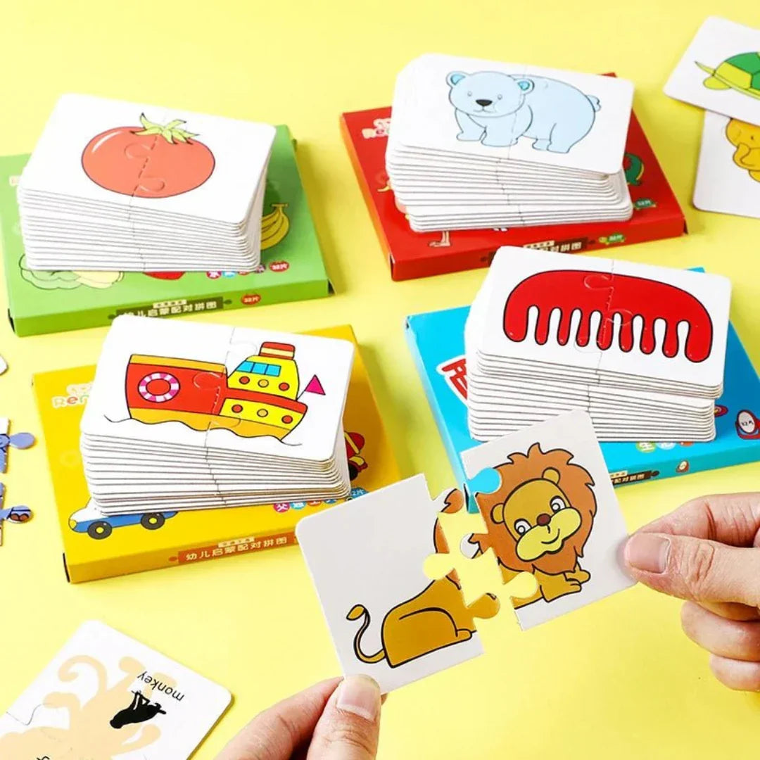 Kort-Memo-spel för barn – Främjar lekfullt minne och koncentration (1+1 Gratis)