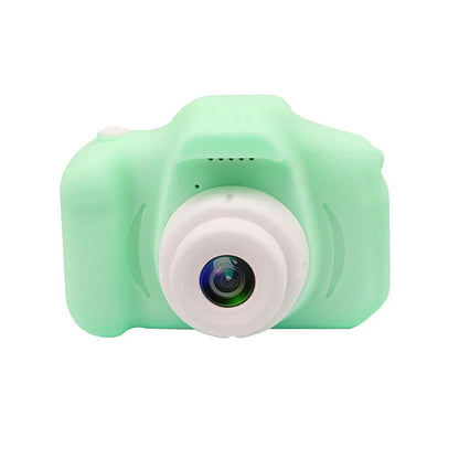 Mintgrüne Kinderkamera, kompakt, Kunststoff, Spielzeugkamera, Fotografie, Geschenkidee.