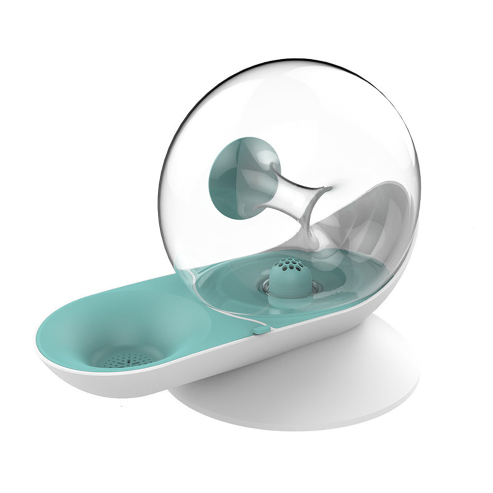 Automatische Haustier-Wasserspender, transparent, grün, für Katzen und Hunde, modernes Design.