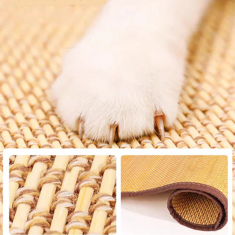 Katzenkratzmatte aus Sisal, beige, schützt Sofa vor Kratzern, langlebig, rutschfest.