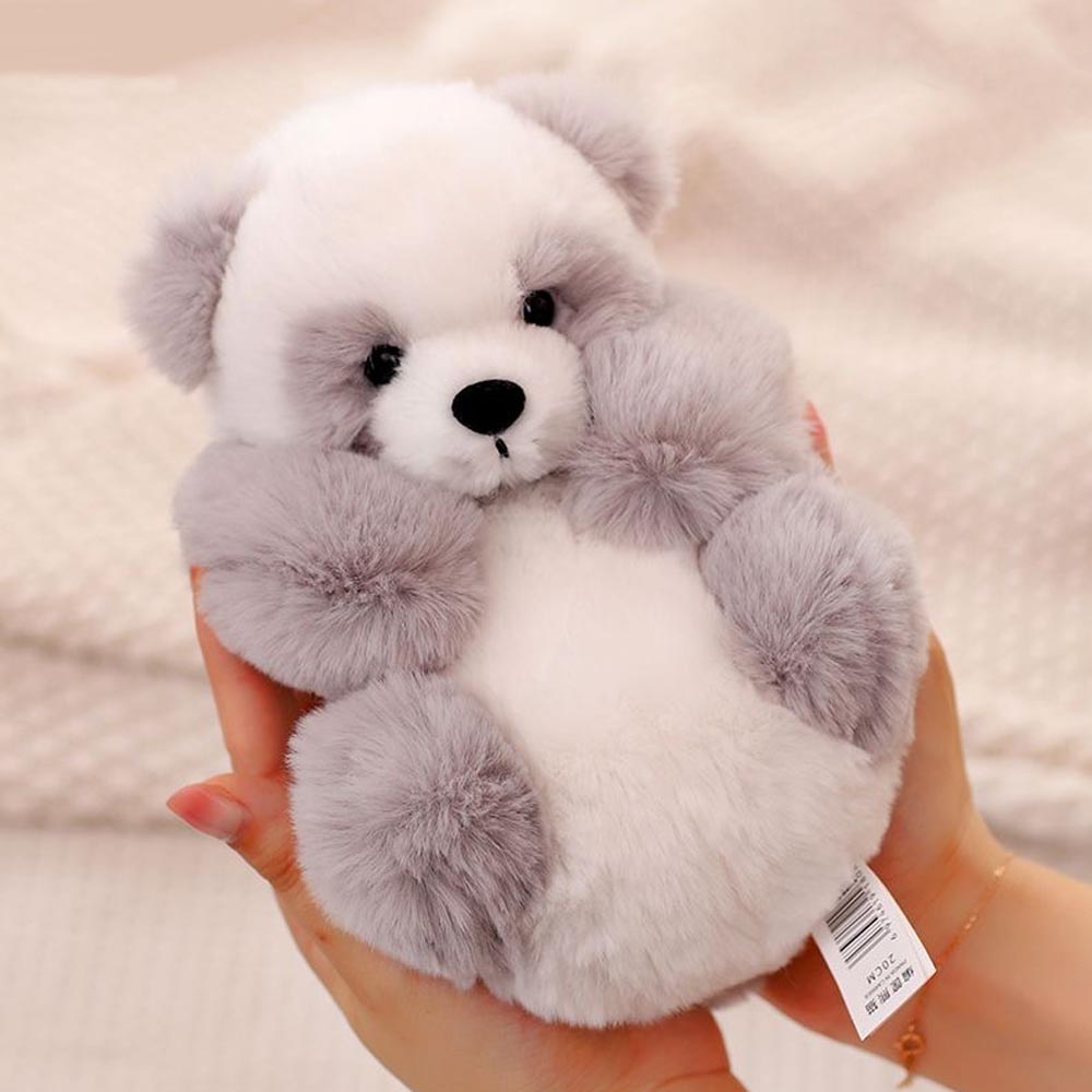 Plushpanda med avtagbar korg – mjukt stoppad och dekorativ – 20 cm