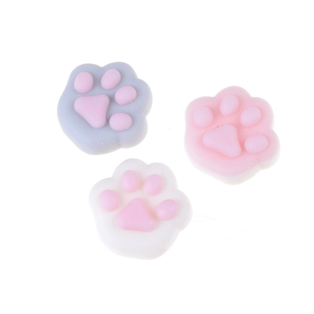 Kawaii Katzenpfote Squishy Stressball, rosa, blau, weiß, weiches Spielzeug, Stressabbau.
