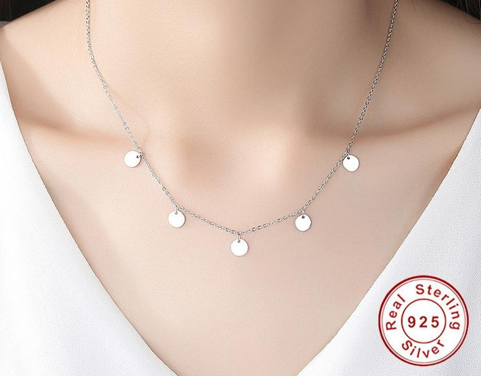 925 Sterling Silber Halskette, Damen, Punk-Stil, Anhänger, modisches Schmuckstück.