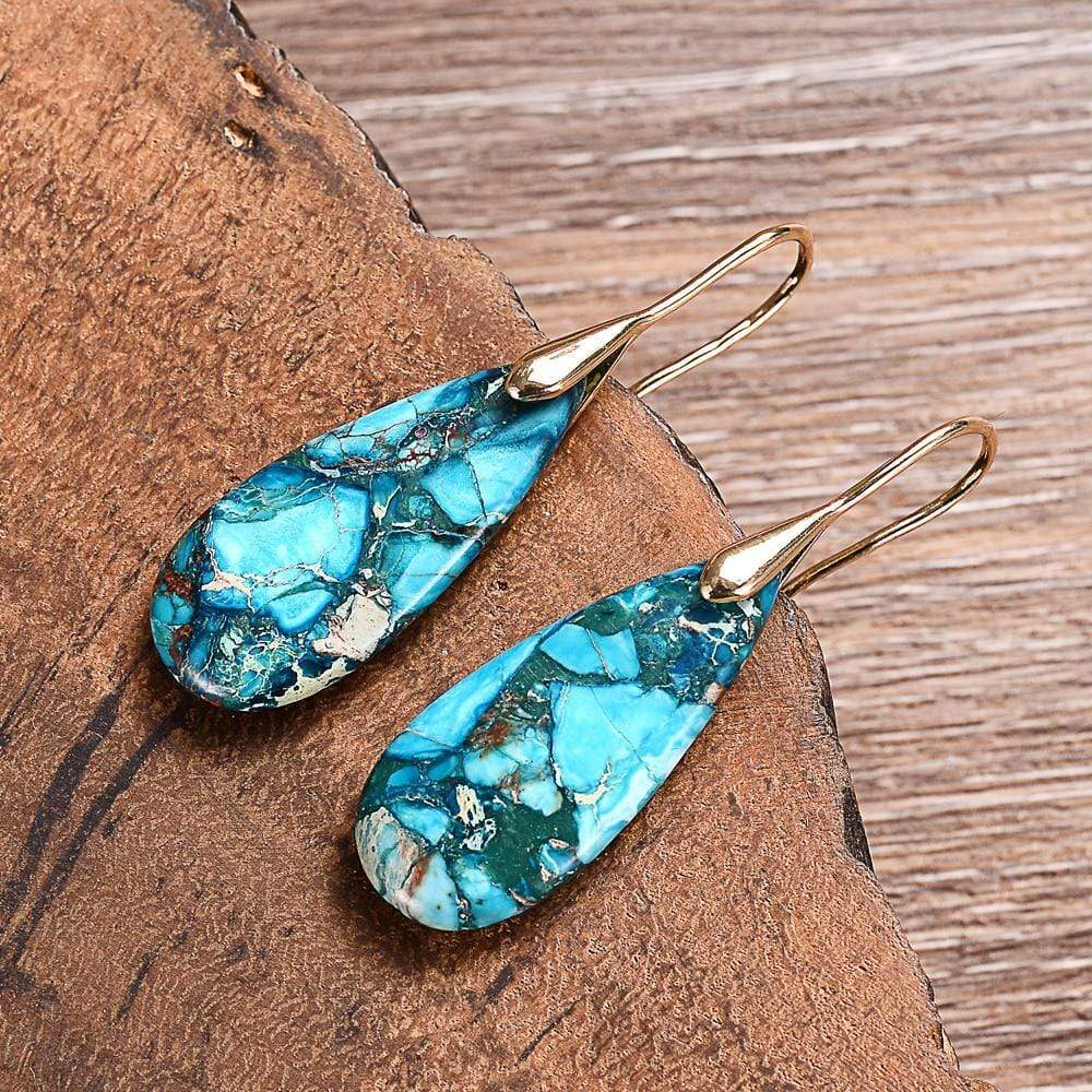 Blaue Tropfen-Ohrringe für Damen, Hakenverschluss, Schmuck, Geschenkideen, Modeschmuck.