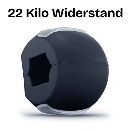 Schwarzer Kiefertrainer, 22 Kilo Widerstand, Fitnessgerät, Kiefermuskeltraining.