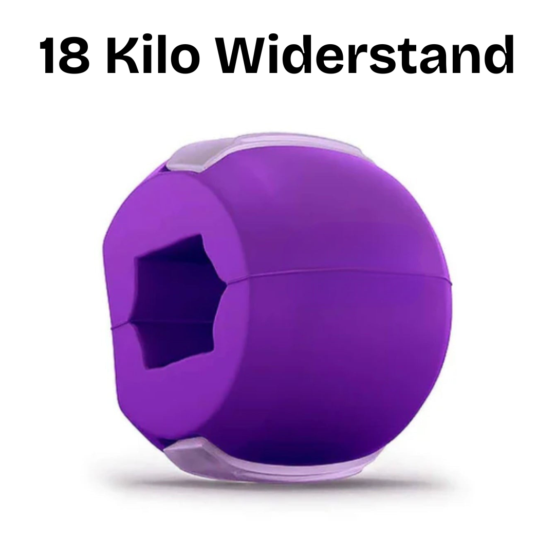 Lila Kiefertrainer, 18 Kilo Widerstand, Fitnessgerät, Kiefermuskeltraining, Silikonmaterial