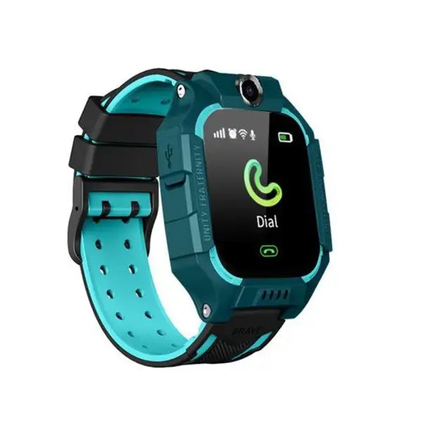 Kinder-GPS-Uhr, blau-schwarz, Echtzeit-Tracking, Telefonfunktion, robustes Design