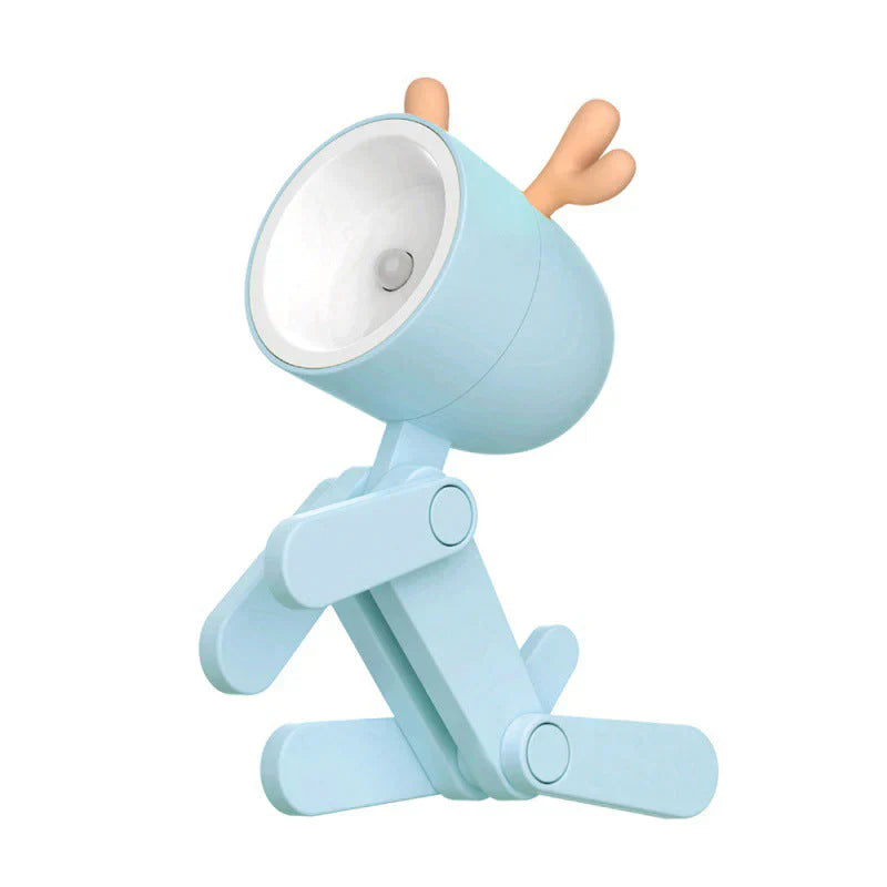 Blaues LED-Nachtlicht in Tierform, verstellbar, Kinderzimmer-Dekoration, Kunststoff.