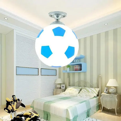 Moderne Deckenleuchte, Glas, LED, Fußball-Design, Kinderzimmer, Schlafzimmer, Wohnzimmer, Beleuchtung