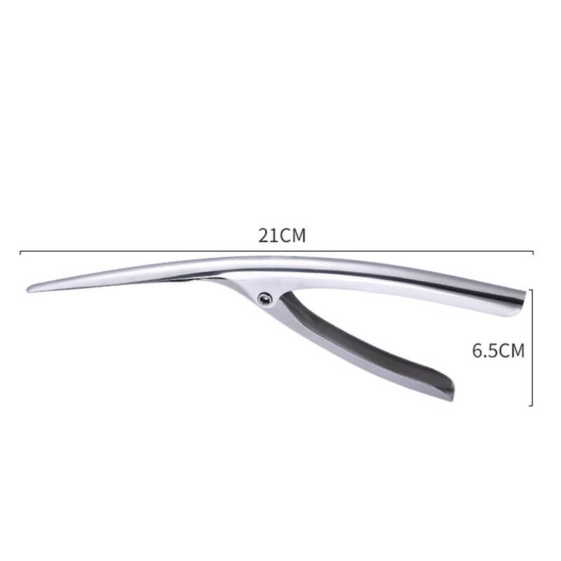 Silberner Edelstahl-Nussknacker, ergonomisch, 21 cm, Küchenwerkzeug, langlebig.