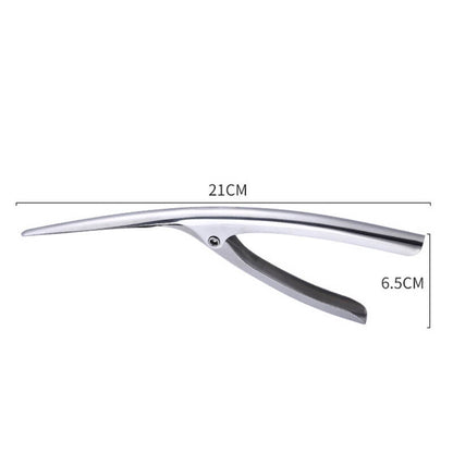 Silberner Edelstahl-Nussknacker, ergonomisch, 21 cm, Küchenwerkzeug, langlebig.