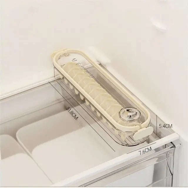 Knödel-Aufbewahrungsbehälter mit Deckel, transparent, Antihaftboden, 31,8x7,6x5,4 cm.
