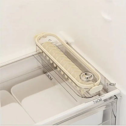 Knödel-Aufbewahrungsbehälter mit Deckel, transparent, Antihaftboden, 31,8x7,6x5,4 cm.