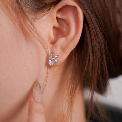Silberne Ohrringe mit Kristall, Damen, modisch, elegant, Schmuck, Geschenkideen, Accessoires.