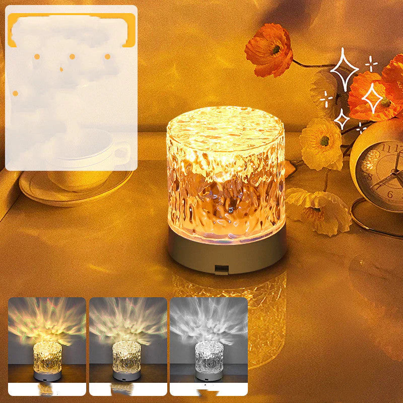 LED-Nachtlicht, warmweiß, Kristall-Design, dekorative Tischlampe, Schlafzimmer, energiesparend.