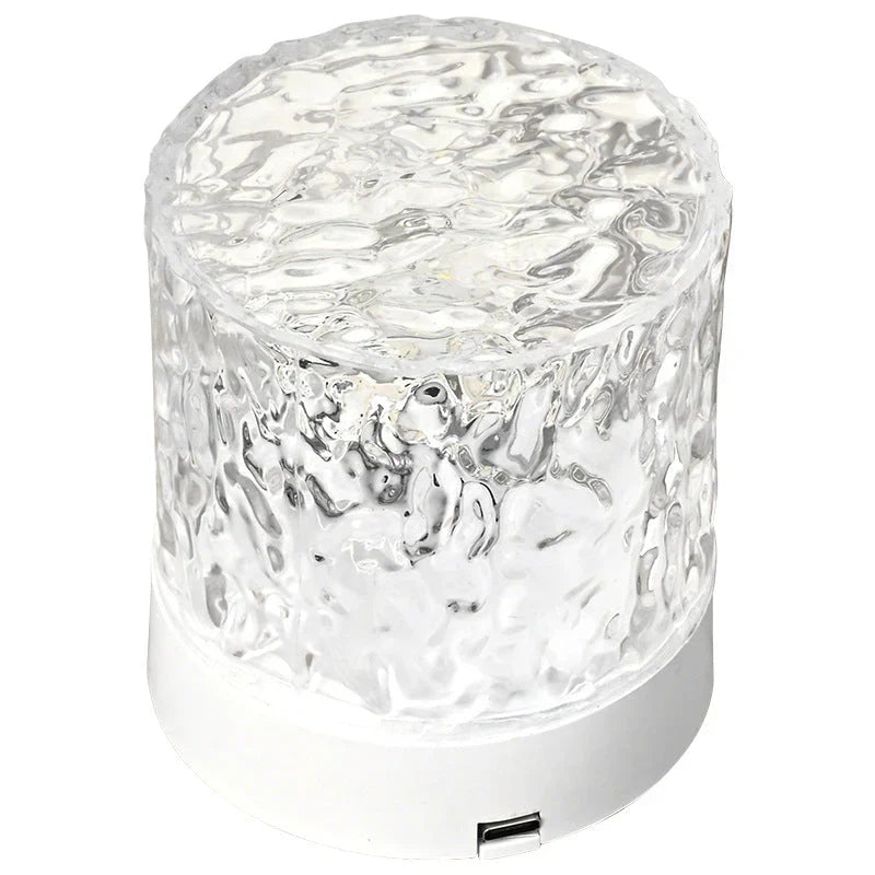 Transparente LED-Lampe aus Glas, zylindrisch, modern, energiesparend, für Innenbeleuchtung.