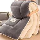 Graue, flauschige Decke, doppelseitig, warm, für Sofa oder Bett, gemütlich, Winterdecke.